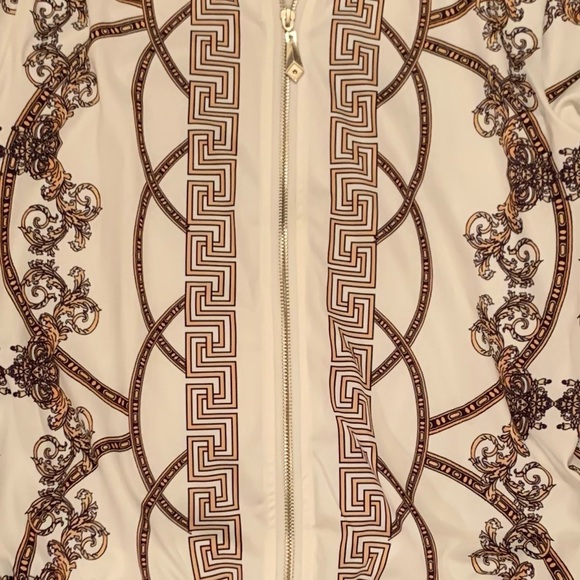 POLY BASEBALL JACKET ZIPUP GREEK KEYCHAIN GOLD URN VESSEL ITALIAN VEGAS - Picture 3 of 4